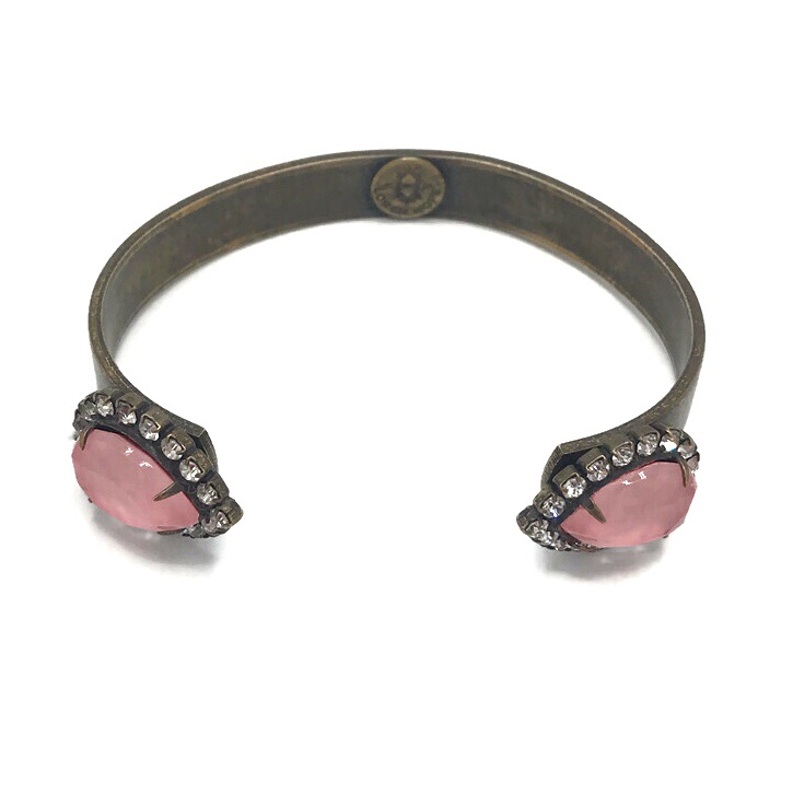 Loren Hope Sarra Pink Crystal Brass Cuff Bracelet 29$